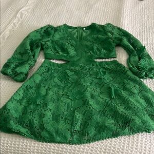 Elegant Green Lace Dress